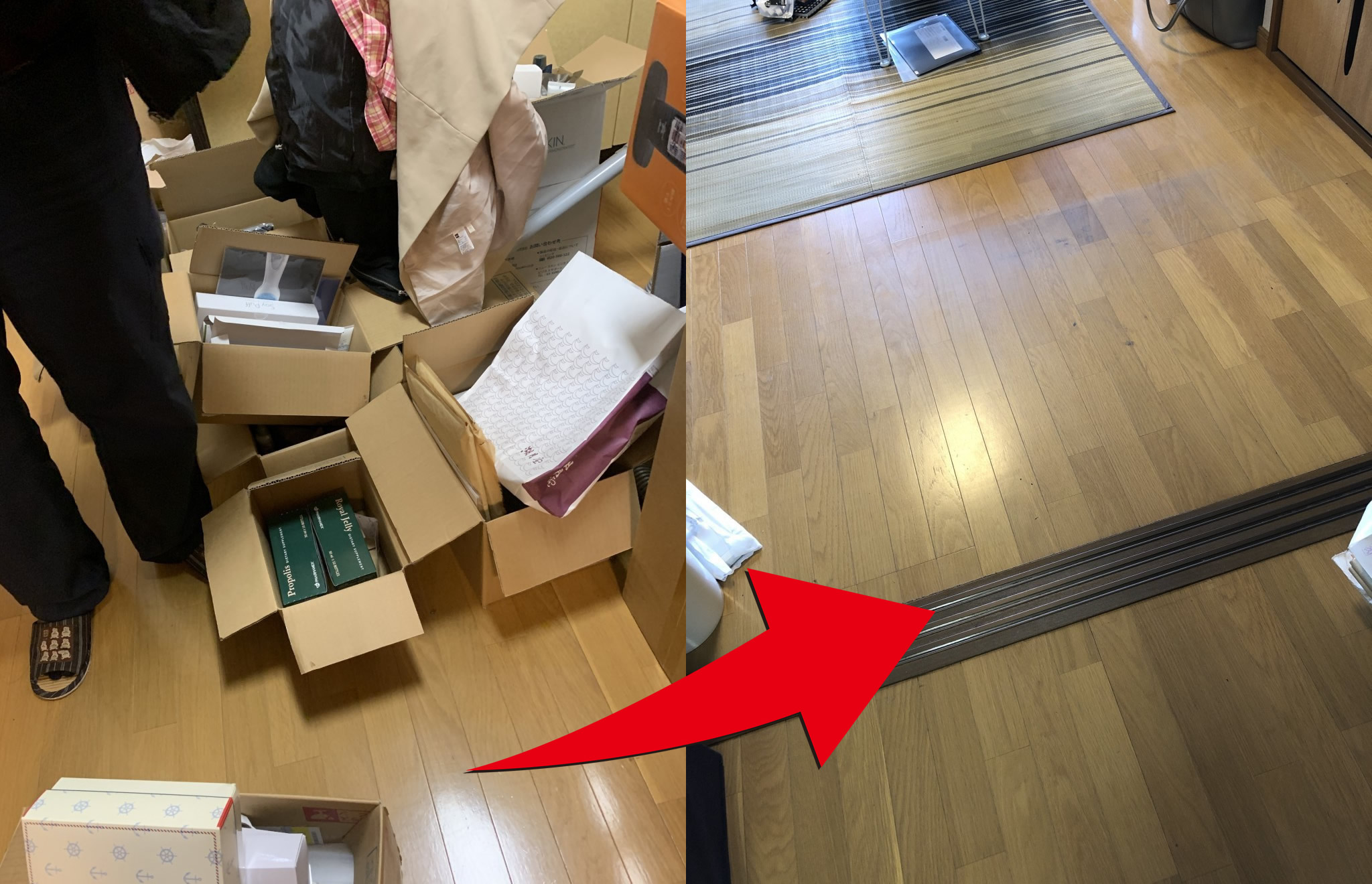 「片付けが進まず、部屋が散らかってて…」とお部屋の整理整頓と不用品処分、清掃が出来る業者をお探しだったそうです。